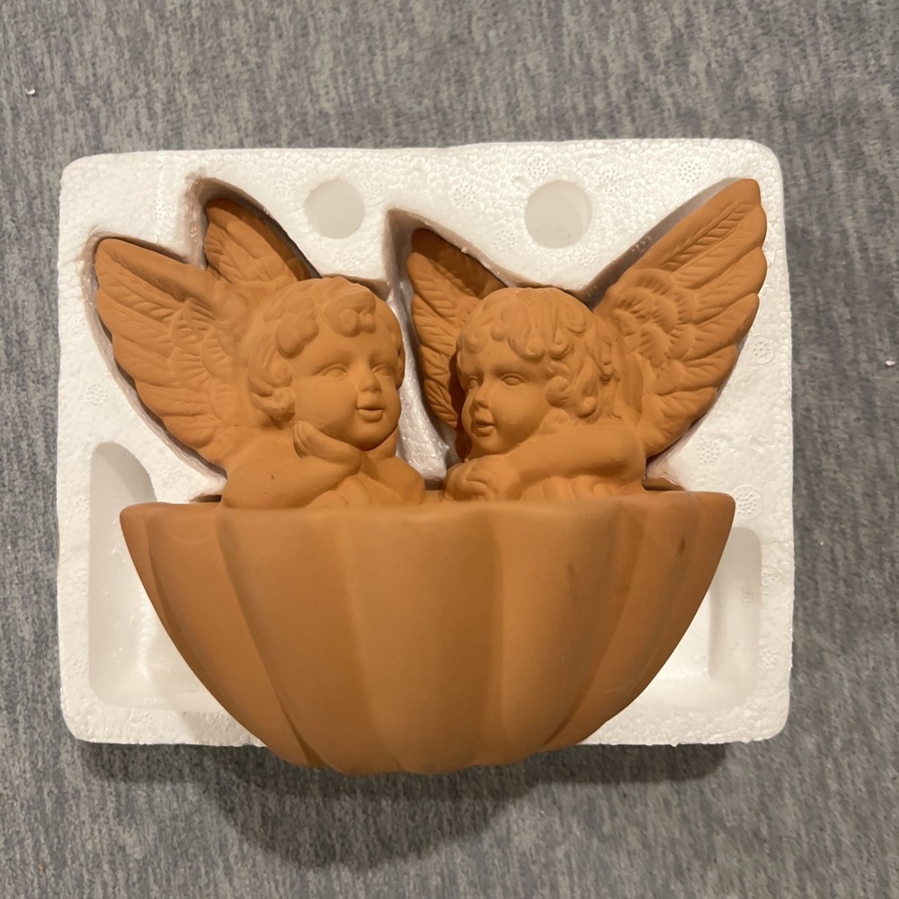PartyLite Terra‎ Cotta Angel Sconce Tealight Votive Candle Holder P8020 No Box - Picture 8 of 9